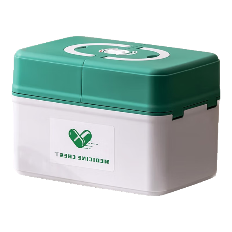 JEKO&JEKO Large Capacity Family Medicine Box, Home Medicine Cabinet, Pill Organizer, Gree