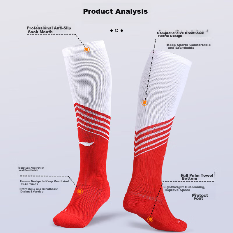 Футбольные носки Li-Ning, длинные, антискользящие, дышащие, амортизирующие, для тренировок и соревнований, детские и подростковые спортивные носки