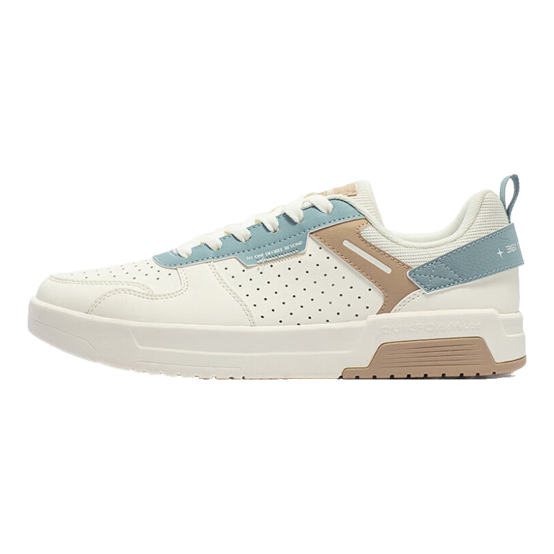 361° Men's Sports Shoes, Spring And Summer Retro Versatile Thick-Soled Warm White Casual Sneakers for Men, 672416602F-1