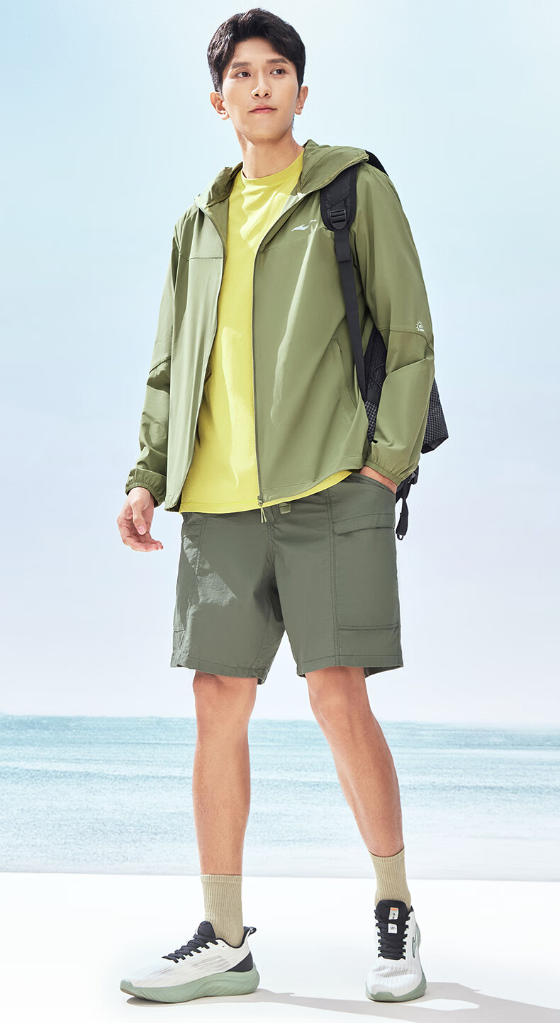 ERKE [Yu Shitong Same Style] Men's Sunscreen Jacket Spring Men's Coat Moisture-Wicking Quick-Dry UPF100+ Cooling Sports Shirt 26
