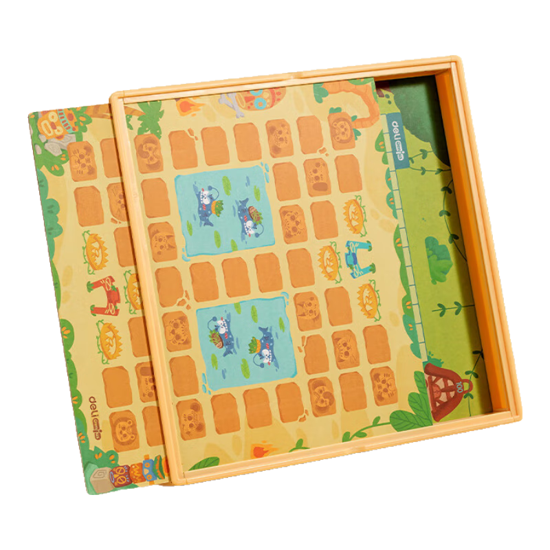 Deli 4-in-1 Game Set: Chess, Go, Aeroplane Chess, Animal Chess - Children's Board Game, Early Education Gift, Camping