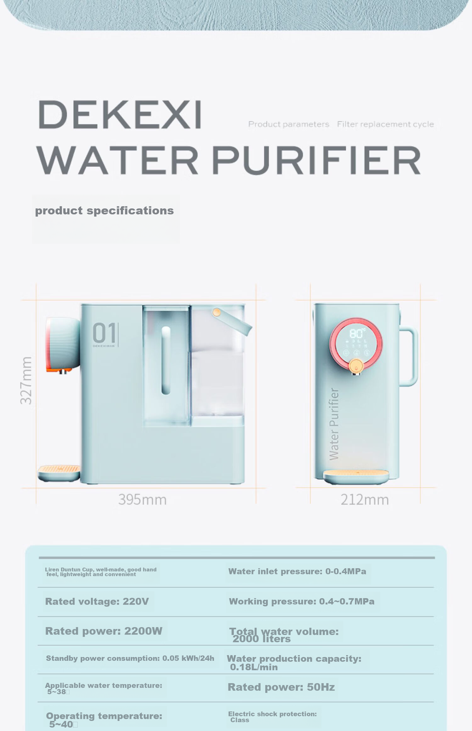DEKEXI German Water Purifier for Home Direct Drinking, Reverse Osmosis Instant Hot Countertop All-In Water Purification System for Mothers And Babies 29