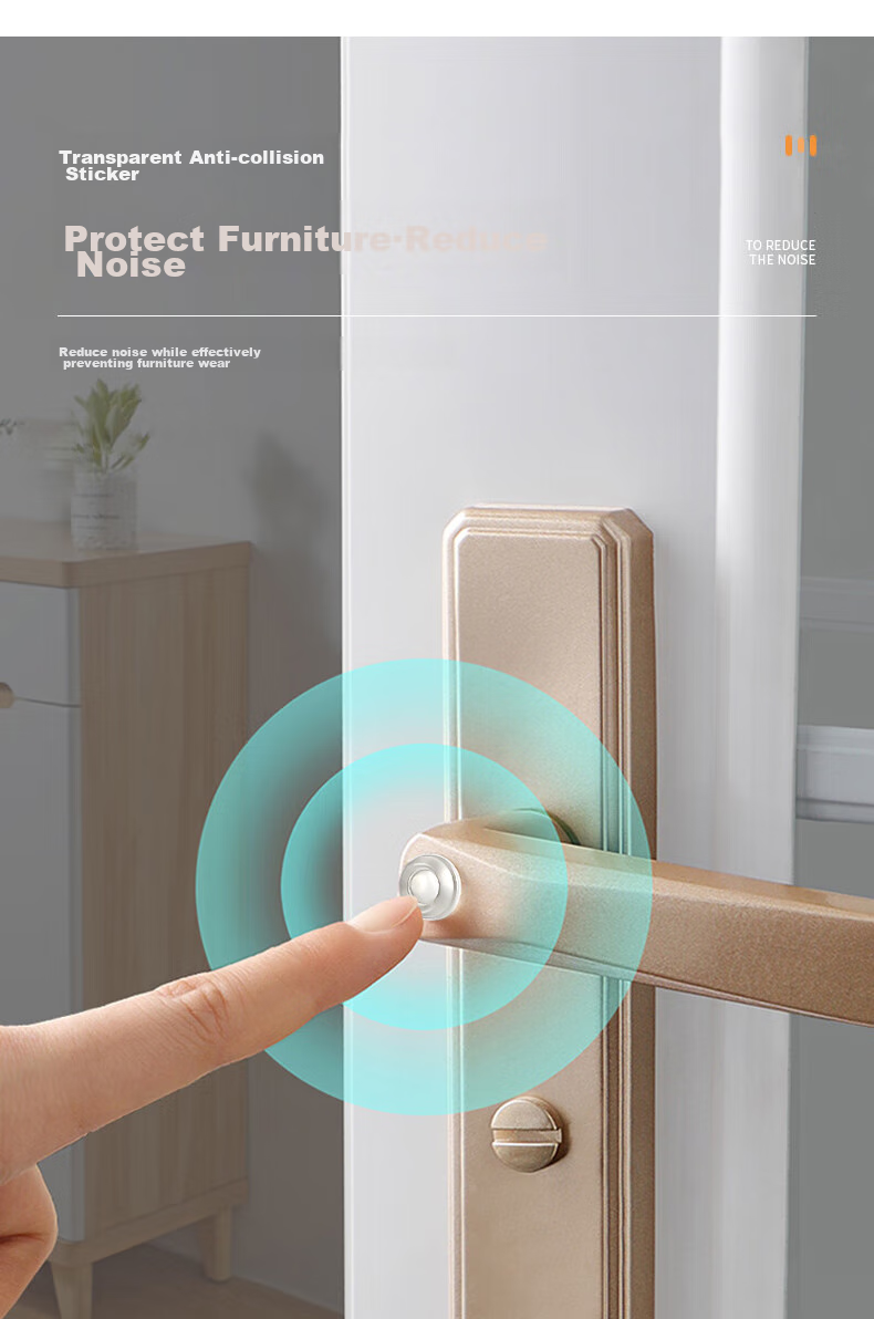 Modouyu Anti-Collision Stickers, Silicone Furniture Cabinet Door Bumper Pads, Handle Anti-Collision Particles, Refrigerator Transparent Anti-Collision Gadget, 50 Pieces 4