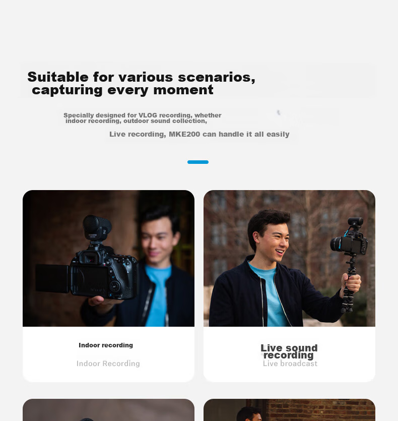 Sennheiser MKE200 Camera Microphone, DSLR Vlog Smartphone Professional Directional Microphone, Official Standard Configuration Suitable for Indoor Sound Recording And Live Streaming 8