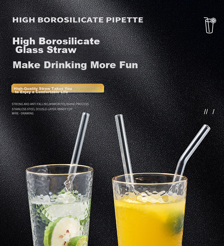 BJ High Borosilicate Pipette Set, Cold And Hot Resistant Non-Disposable Pipettes And Stirring Spoons, 4 Pipettes + Storage Box + Pipette Brush 1