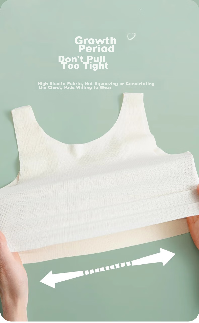 FitonTon, 2-Piece Set, Girls' Underwear for Puberty, Ages 7-13, Breathable Vest, for Older Children And Students, Girls' Bra, Thin Style 7