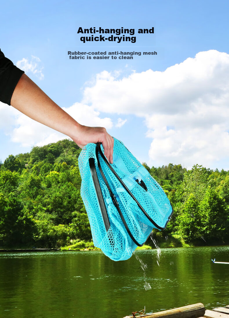 Diaoyuwang Square Fish Keeper, Thickened Coated Quick-Drying Anti-Snag Fishing Net Bag, Stream Fishing Gear, 30*2.0 Meters 4