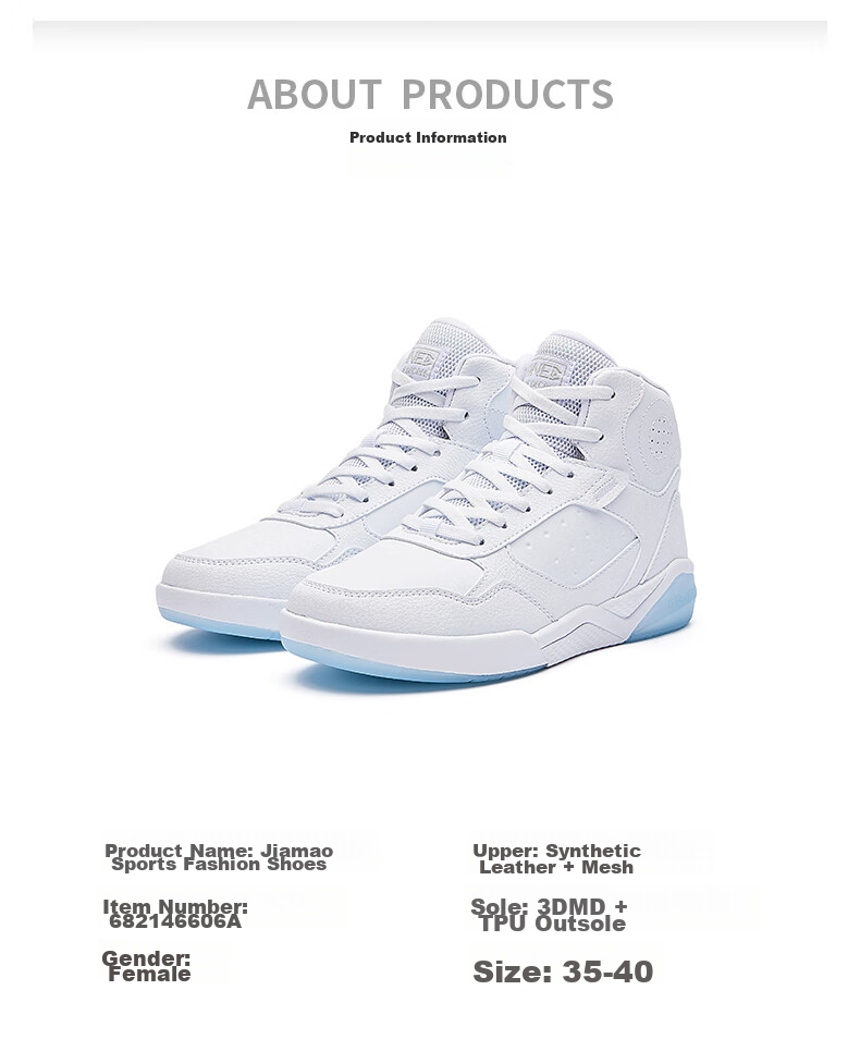 361° Women's Sports Shoes, Autumn And Winter High-Top Warm Fleece-Lined Heightening Casual Sneakers, Style 682146606A-1 30