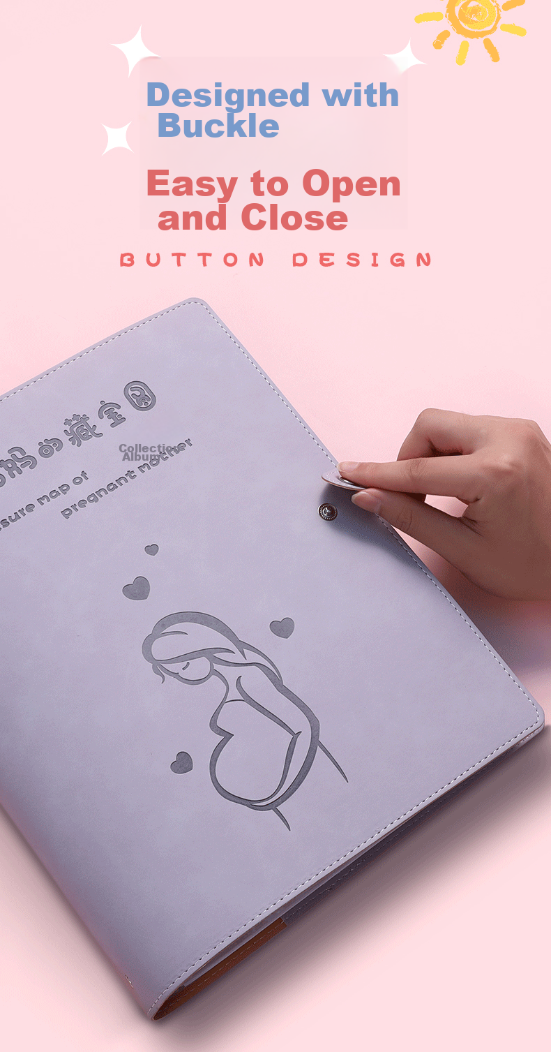 SIMAA Pregnancy Check-Up Organizer A4 A5 Prenatal Report Folder Document Storage Bag Pregnancy Loose-Leaf Record File Portable Ultrasound Examination File Folder Lavender Purple 11