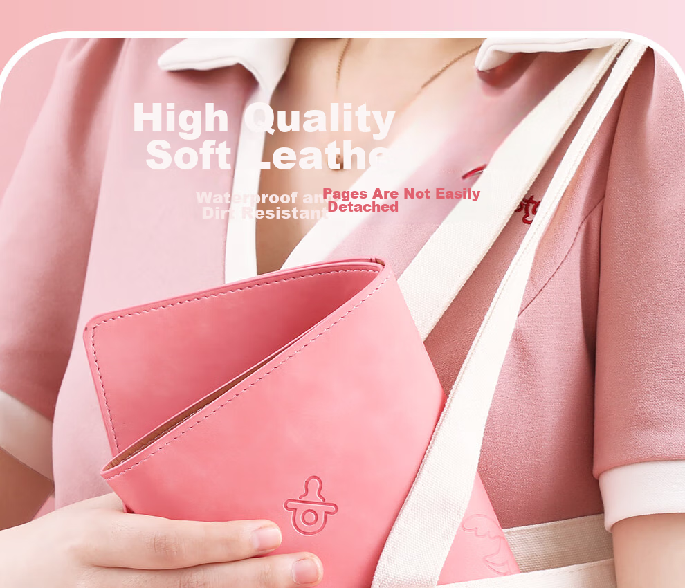 Jiaranheng Pregnancy Check-Up Organizer, Prenatal Report A4, Pregnancy Record Book, File Storage Bag, Loose-Leaf Portable Ultrasound Examination Form, Document Folder, Large Capacity Collection Book, Pink 8