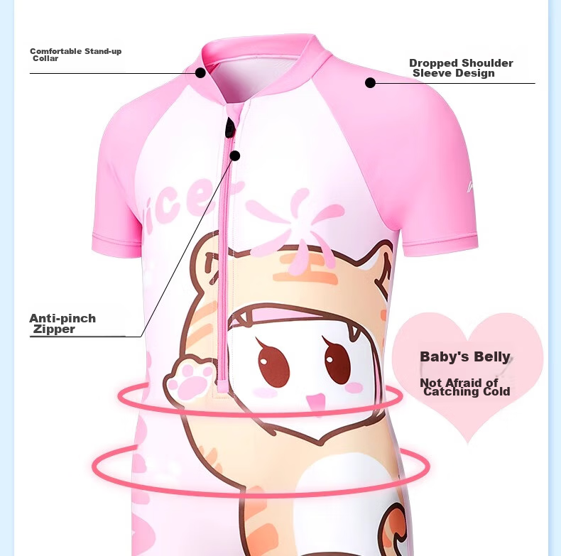 Li-Ning Children's Swimsuit One-Piece Square-Leg Swim Trunks Surfing Suit Quick-Dry Hot Spring Swimwear for Boys And Girls Aged 3-6 5