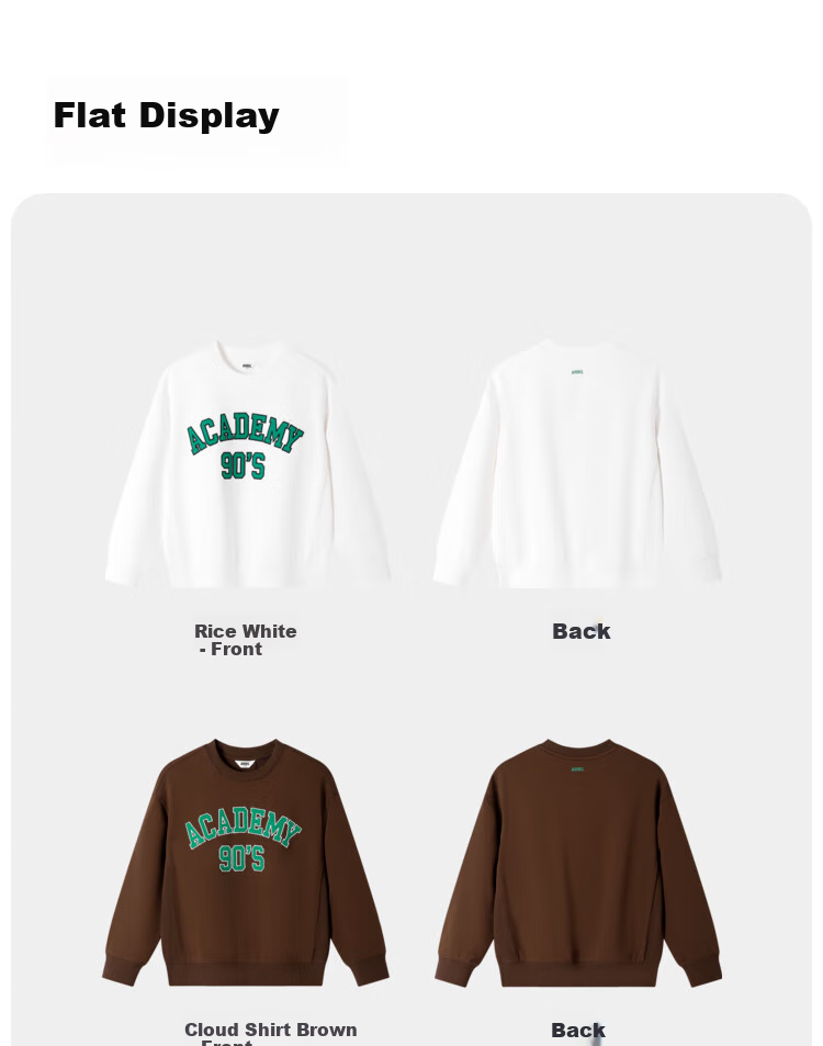 Annil Boys' Round Neck Long-Sleeve Sweatshirt, 2024 Autumn New Style, Off-White, Size 110 10
