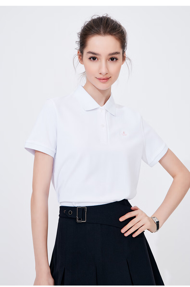 Navigare Women's Casual Commuter Polo Collar Short-Sleeve T-Shirt 2325524509 16