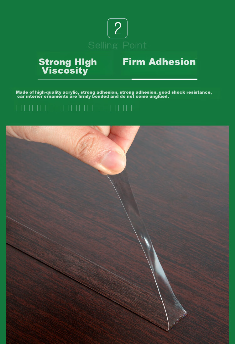 Polar Bear Acrylic Double-Sided Tape, Traceless Nano Transparent Adhesive, 18mm*10y, Strong Traceless Self-Adhesive, Glass Foam Tape FP-1810 5