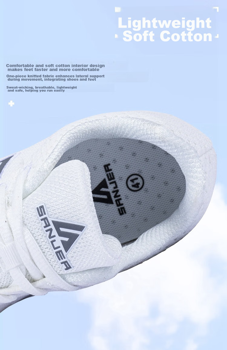 Shanjiang Middle School Entrance Exam Track And Field Shoes for Standing Long Jump, Men And Women, Specialized for Athletic Running, 188PRO White, Size 36 4