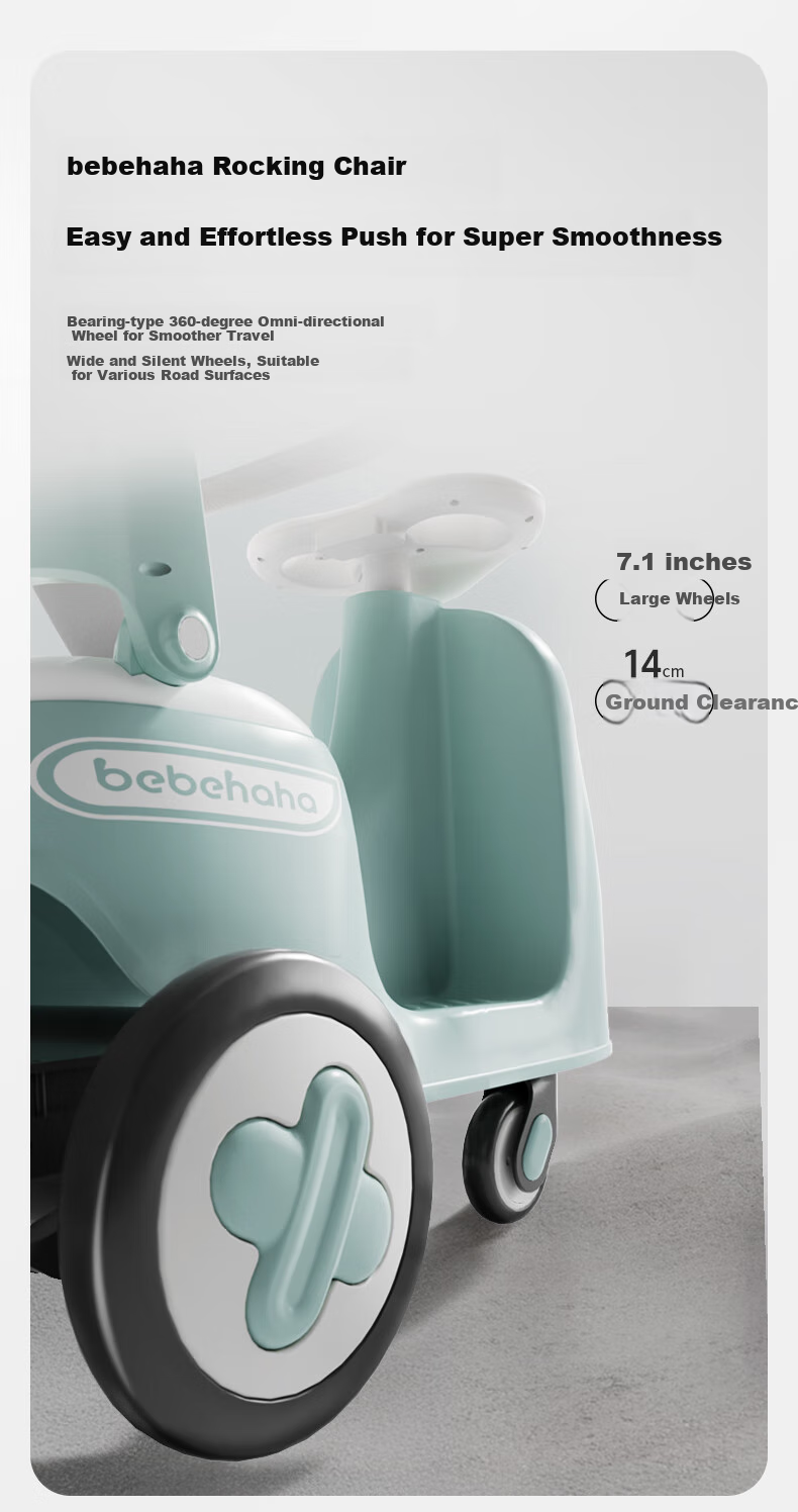 Bebehaha Baby Stroller, Rocking And Walking Aid, Two-In Children's Pushchair, for Ages 1-5, Monet Gree 5