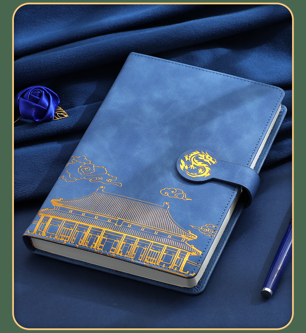 Jiaranheng Chinese Style Notebook, Aesthetic A5 Dragon-Shaped Clasp, Thickened Journal, High-End Exquisite Diary, Business Gift, Office Stationery, Customizable, Dark Gree 12