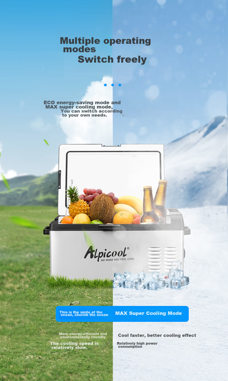 Alpicool Car Refrigerator, Dual-Use for Car And Home, Compressor-Freezing And Refrigeration, Suitable for Dormitory And Office, Mini C75 Large Capacity Fridge 3