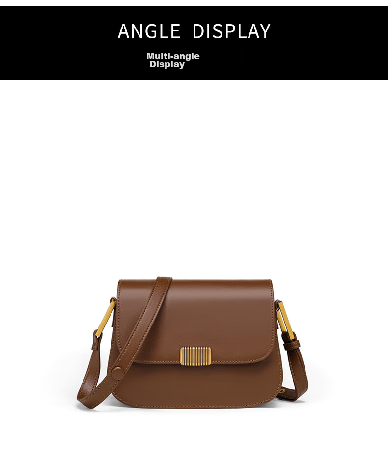 C.BANNER Leather Handbag, Women's Shoulder Crossbody Bag, Light Luxury Small Square Bag, Fashion Brand Birthday Gift for Girlfriend on May 20 10