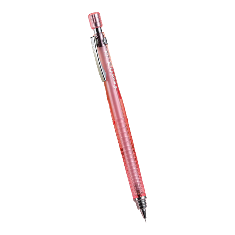 PILOT S3 Drawing Mechanical Pencil for Primary And Secondary School Students, Children's Exam-Specific Pencil, Stationery, Drawing Pencil with Eraser Tip, HPS-30R Transparent Coral Pink