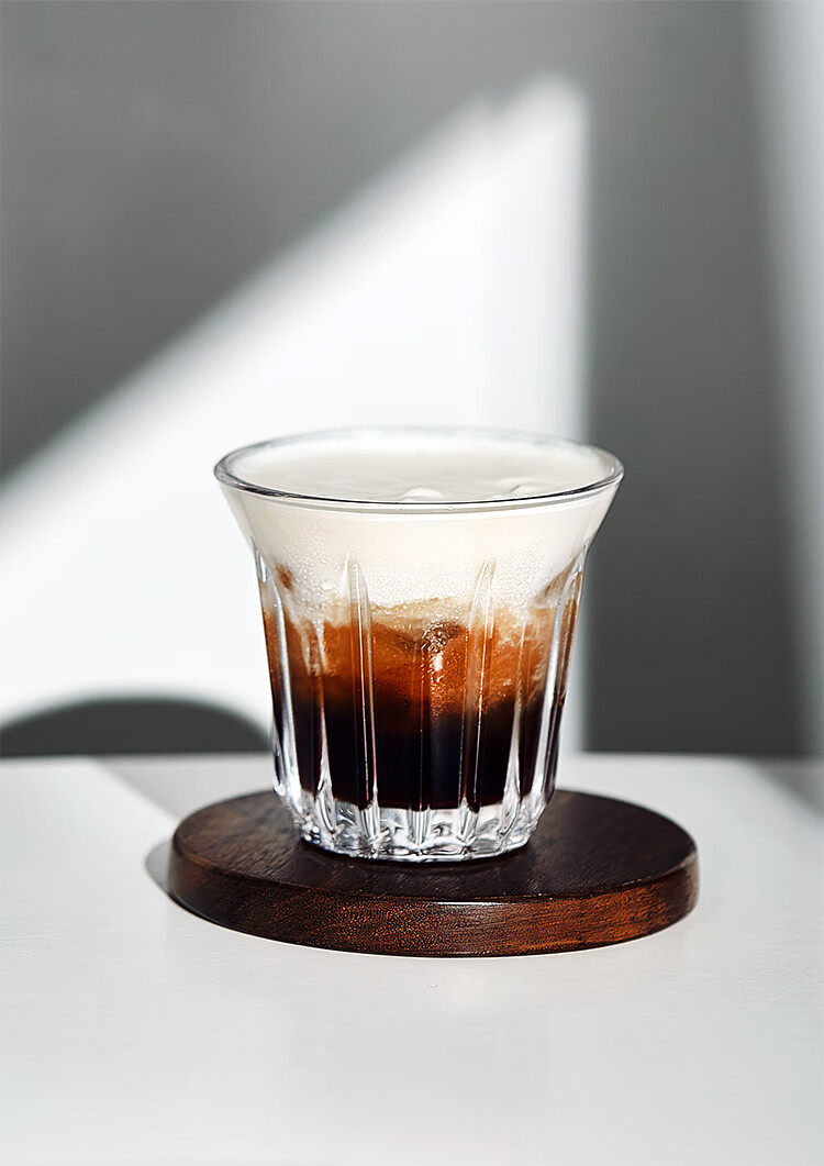 Bincoo Hand Brewed Coffee Glass Vintage Dirty Coffee Cup Australian White Cup Espresso Cup - Transparent 200ml 12