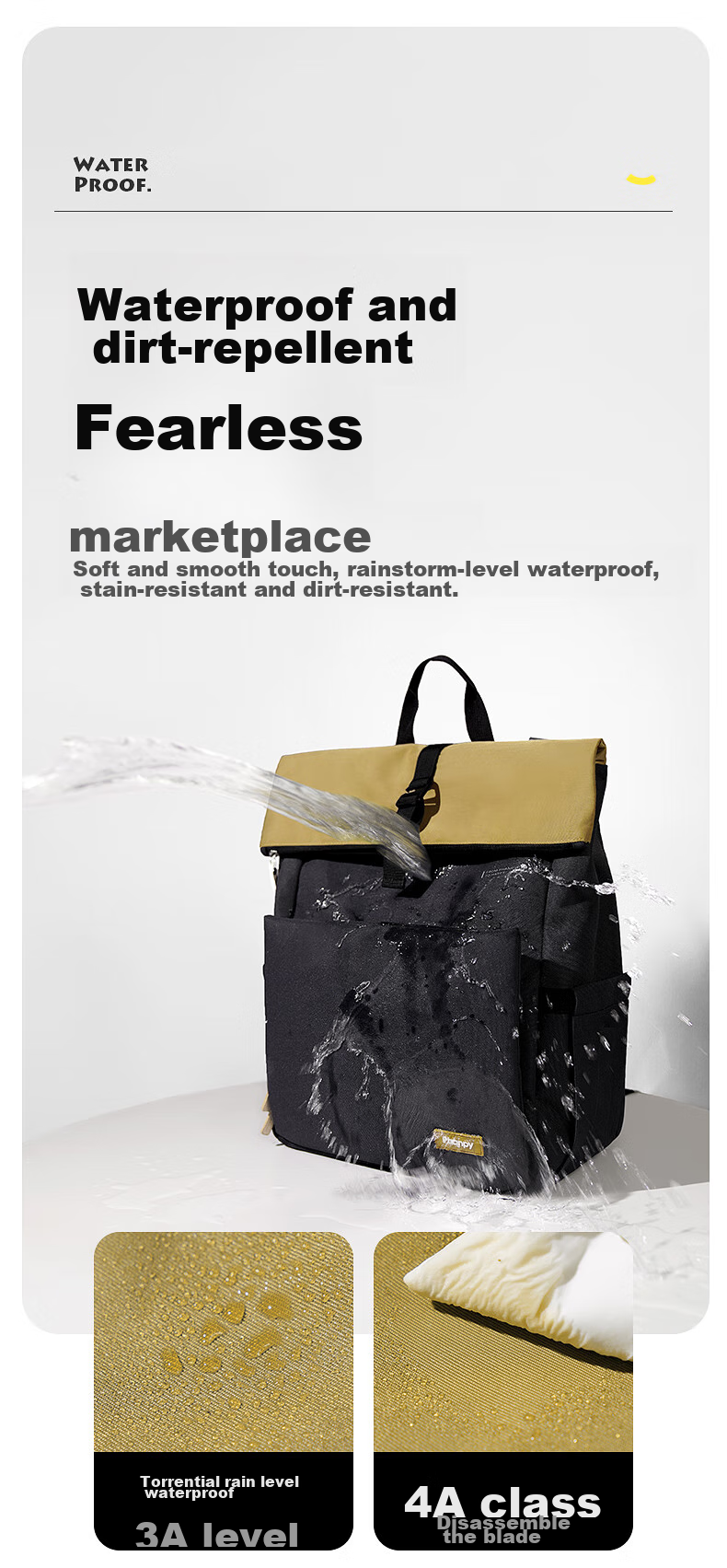 Xiaoyaxiang Milk Dad Bag, Large Capacity Backpack, Baby Outdoor Multifunctional Fashionable Handheld Mom Bag 7