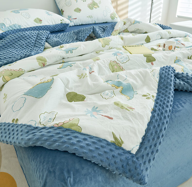 Grace Class A Fabric Doudou Fleece Summer Quilt, Single Person Summer Air Conditioning Quilt, Cooling Comforter, 150*200cm 5