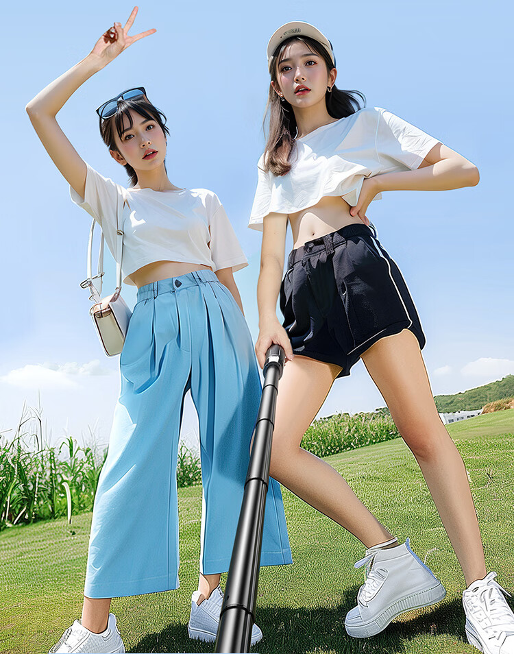 UGREEN Selfie Stick Tripod, Handheld Phone Stand, 1.85 Meters Floor-Standing Bracket, Handheld Anti-Shake Selfie Gimbal, 360° Rotation, Multifunctional Portable Aluminum Alloy, Suitable for Apple 18 Xiaomi 22