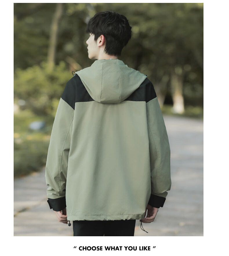 Huili Casual Jacket for Men, Spring And Autumn Outerwear, Windproof, Waterproof, Breathable, Hiking Coat 10