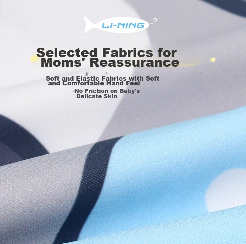 Li-Ning Children's Swimsuit One-Piece Square-Leg Swim Trunks Surfing Suit Quick-Dry Hot Spring Swimwear for Boys And Girls Aged 3-6 12
