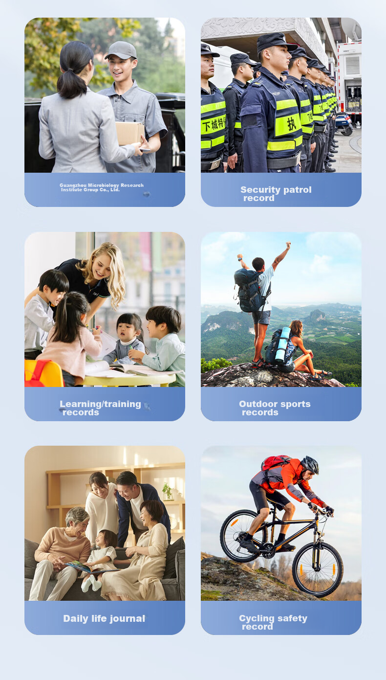 Mengduofu Body-Worn 4K High-Definition Law Enforcement Camera, Small Chest-Mounted Cycling Sports Camera for Meetings And Inspections 27
