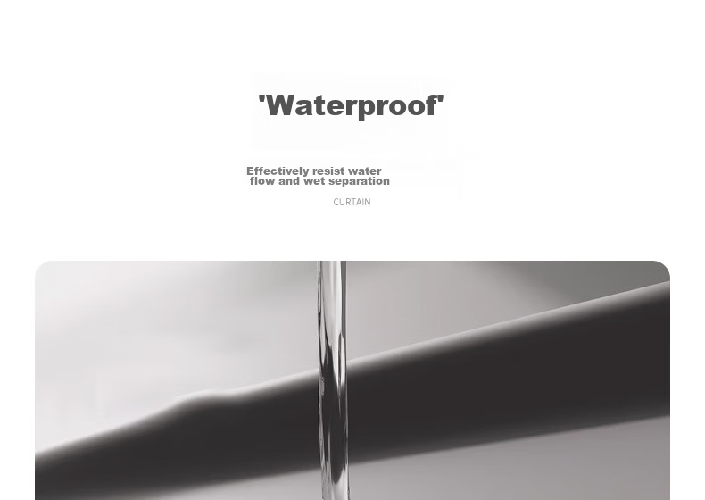Siwangongli Shower Curtain, Thickened Waterproof Fabric Bathroom Shower Curtain Window Curtain Bathroom No-Drill Partition Curtain Door, 150*200CM 8