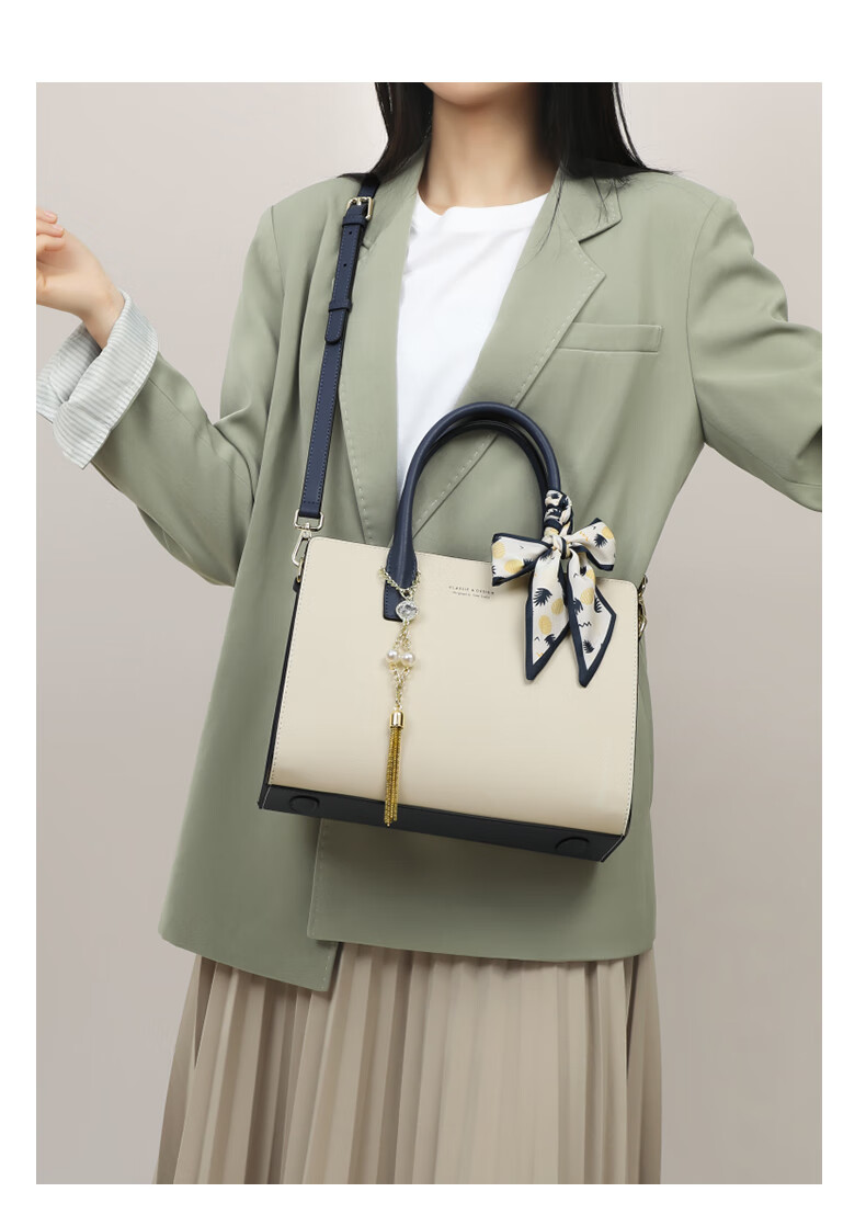 Viney Leather Handbag for Women, Large Capacity Tote Bag, Middle-Aged Crossbody Bag, Practical Birthday And Mother's Day Gift for Mom 6