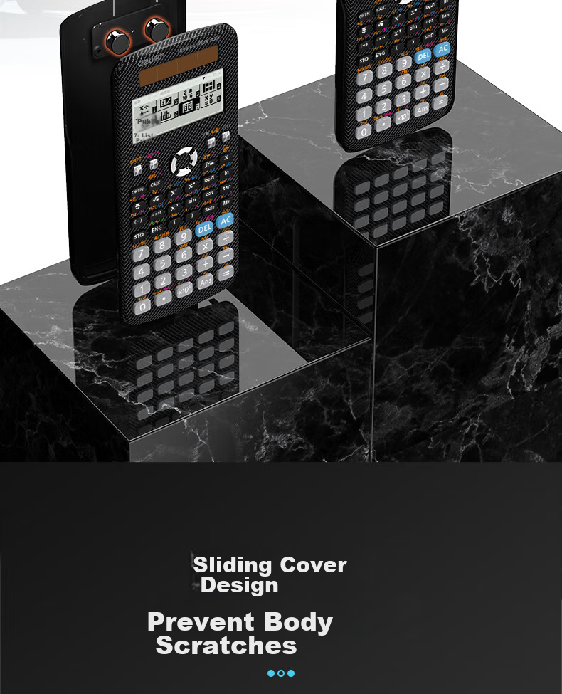 Deli Dual Power Scientific Function Calculator High School/College Tutorial Graduate Exam Olympiad Physics Competition Accounting Exam Black D999CN Pro 13