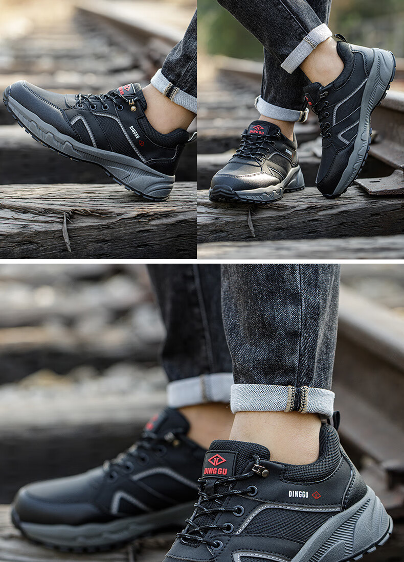 Dinggu Safety Shoes for Men, Steel Toe Cap, Puncture-Resistant, Lightweight, Comfortable, Non-Slip, for Construction Sites, 852hui38 9