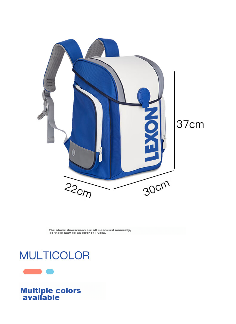 LEXON Schoolbag for Primary School Girls, Spine Protection Children's Backpack for Grades 1-3 Boys, Lightweight Reflective Double Shoulder Bag with Reduced Load 12