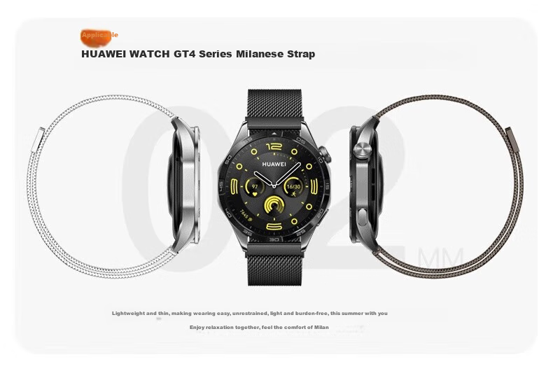 Baking Suitable for Huawei Watch Straps GT7/GT6/GT5/Pro/GT4 Milanese Metal Watch6/5/4/3/buds2, Unisex Original Box Packaging 4