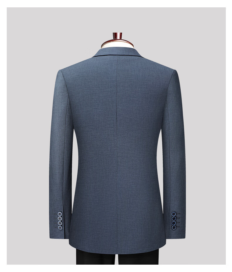 ROMON Men's Slim Fit Suit Jacket for Spring And Autumn, Business Casual Blazer for Young And Middle-Aged Professionals, Formal Wear Coat 3