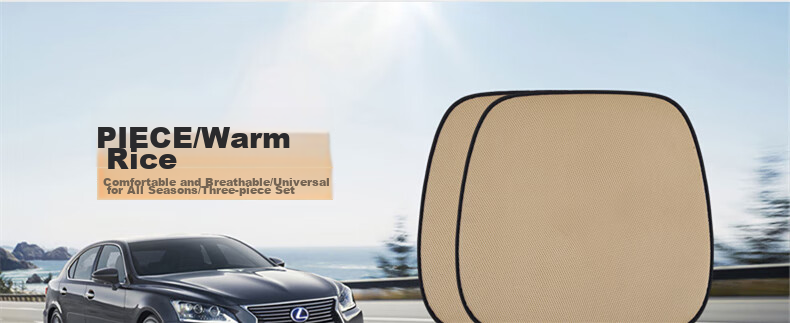 GREAT LIFE Car Seat Cushion, All-Season Universal Breathable Three-Piece Set, Single Piece Interior Seat Cover for Rear Seats, Non-Slip Car Seat Pad 11