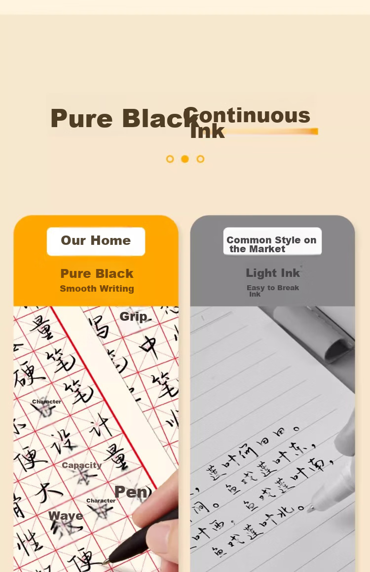 Liupintang 0.7mm Gel Pen Refill, Black Ink, Thick Tip, Hard Pen for Calligraphy Practice, Signature Pen, Business High-Quality Black Pen, Water-Based Pen for Exams, Large Capacity Adult Writing Practice Pe 7