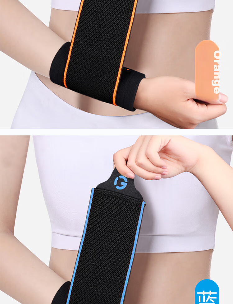 GINGPAI SPORT Compression Wrist Support Brace for Sprains, Women's Tendon Sheath Wristband, Sports Volleyball Badminton Protective Sleeve, Pain Relief And Warmth Bandage, Black, One Pair 10