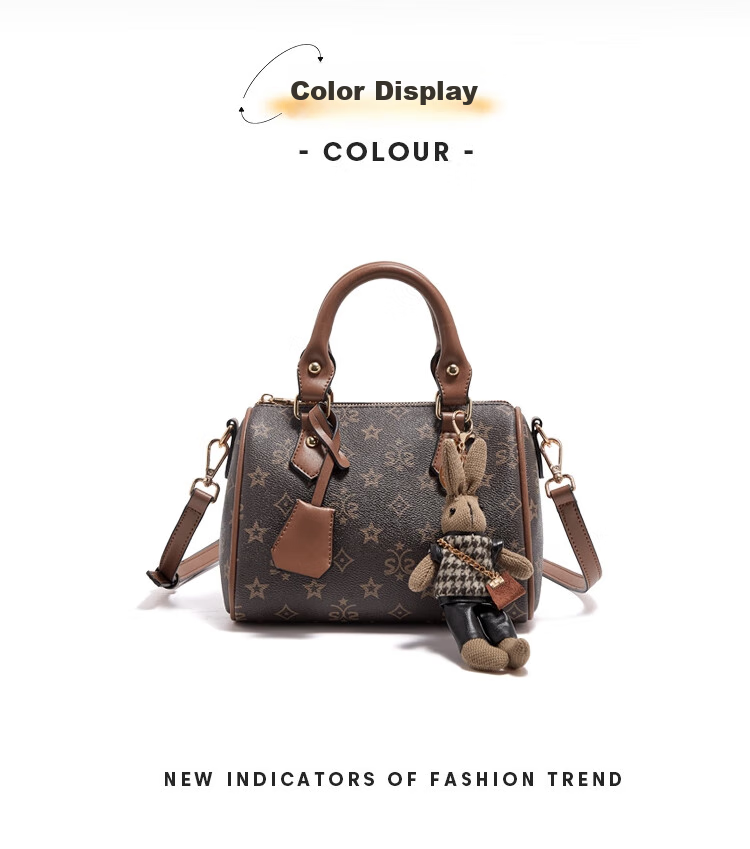 FOXER Women's Handbag, Large Capacity Boston Bag, Tote, Single-Flower Shoulder Crossbody Bag, Valentine's Day Gift 5