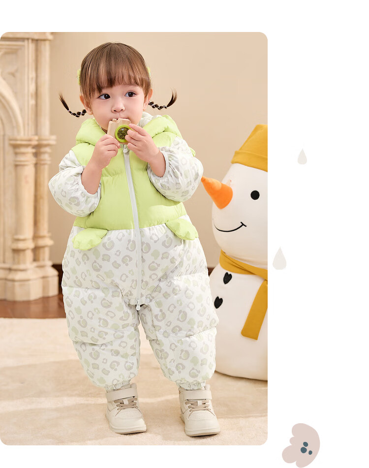 BALABALA Children's Clothing, Baby down Jacket Onesie, New Winter Outfit for Infants, Thickened Warm Romper, Cute Desig 17