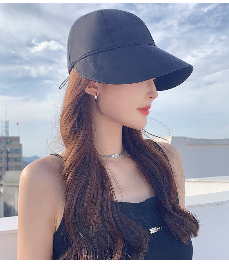 CARTELO Sun Protection Hat for Women, Spring And Summer Half-Top Sun Hat, Fisherman Hat, Trendy Hat with Hook for Hanging Mask And Ponytail 18