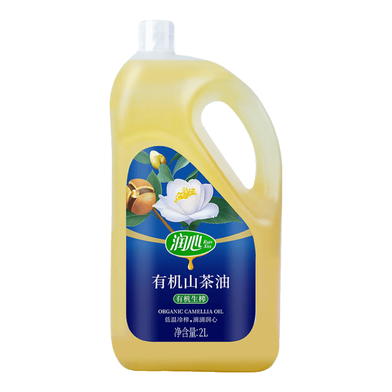 润心【保真山茶油】 有机油茶籽油 低温冷榨一级 食用油生榨*2L