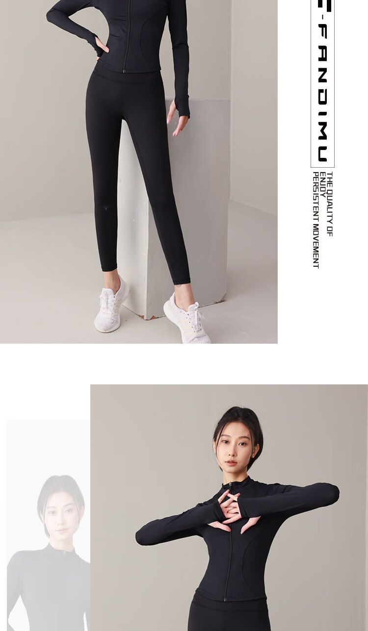 Fandimu Yoga Outfit for Women, Sports Fitness Pilates Slimming Body-Shaping Running Cycling Hiking Badminton Outfit 11