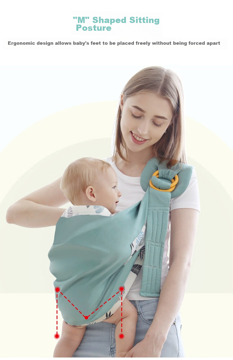Aibaoshi Baby Carrier Mesh Breathable Multifunctional Nursing Cloth Horizontal Front-Facing Baby Carrier M629 with Drool Bib 6