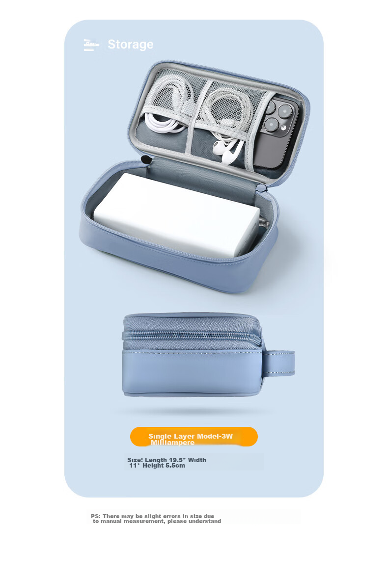 DiYi Workshop Large Capacity Portable Waterproof Hard Drive Storage Bag Compatible with Xiaomi, Coolpad, Huawei, Pisen, Apple, Aigo, Yoobao 30000mAh Power Bank Case 8