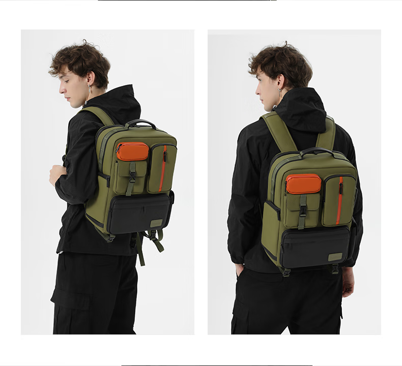 CWATCUN Camera Backpack, Large Capacity Multifunctional Travel Bag for Photography, Suitable for Canon Nikon Sony Fuji Cameras 11