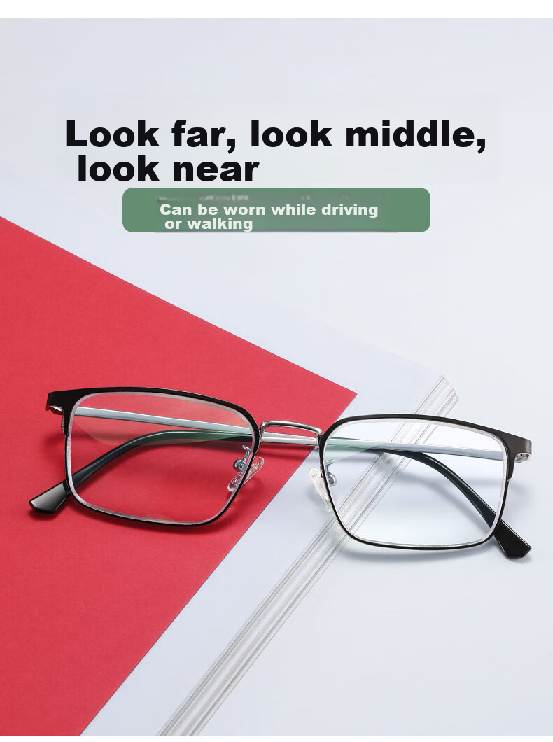 LESCA LUNETIER Ultra-Light Anti-Blue Light Protective Eyewear for Men And Women with Presbyopia, Bifocal Progressive Multi-Focus High-Definition Reading Glasses for School Opening 6